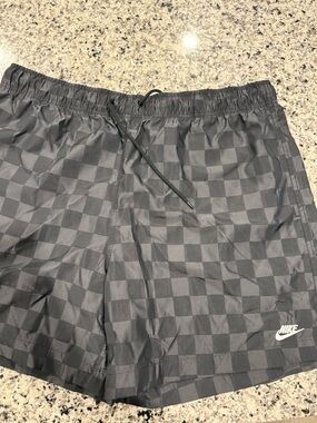 Nike Checkered Nylon Shorts. NEW